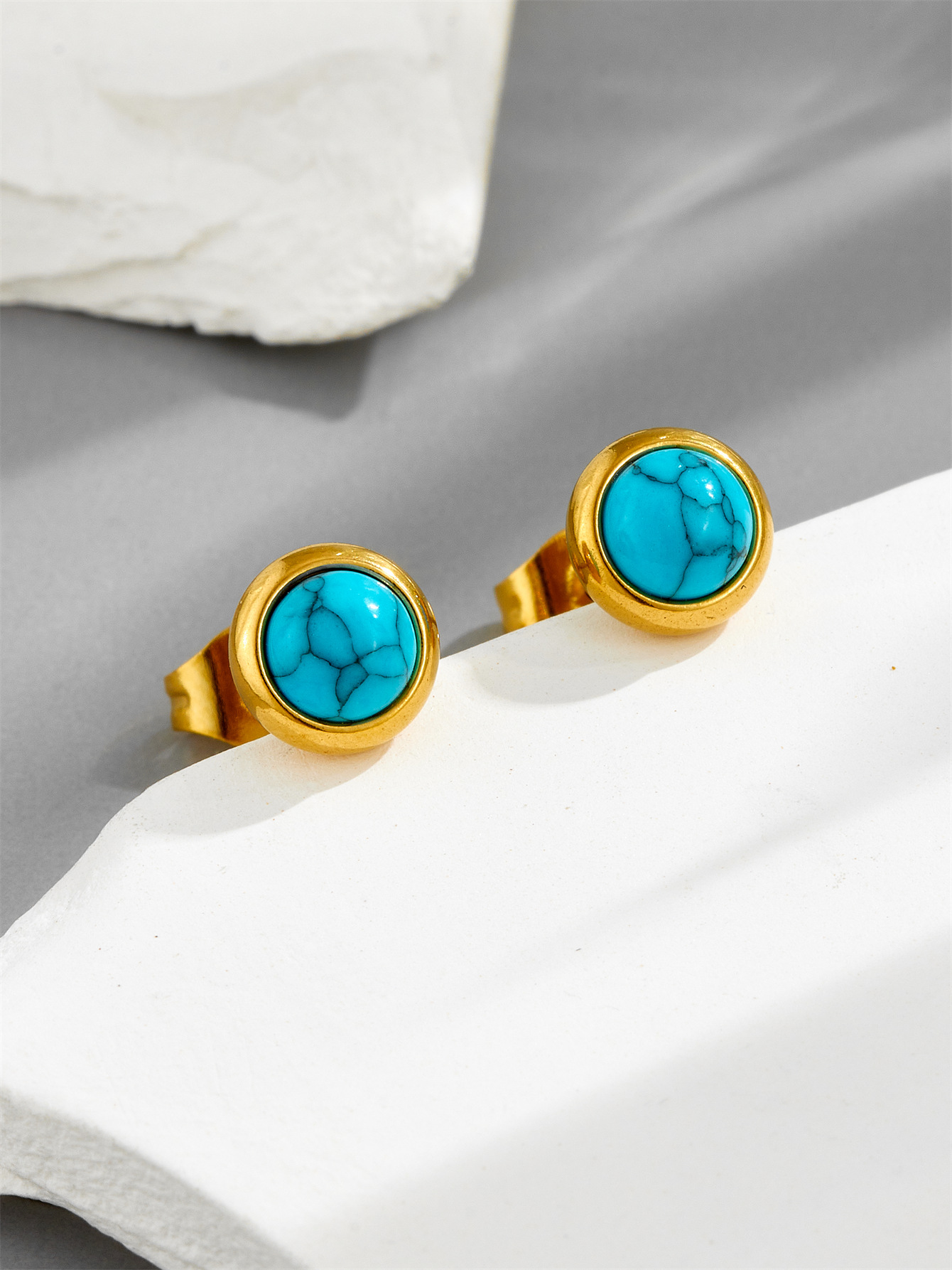 Turquoise stud earrings