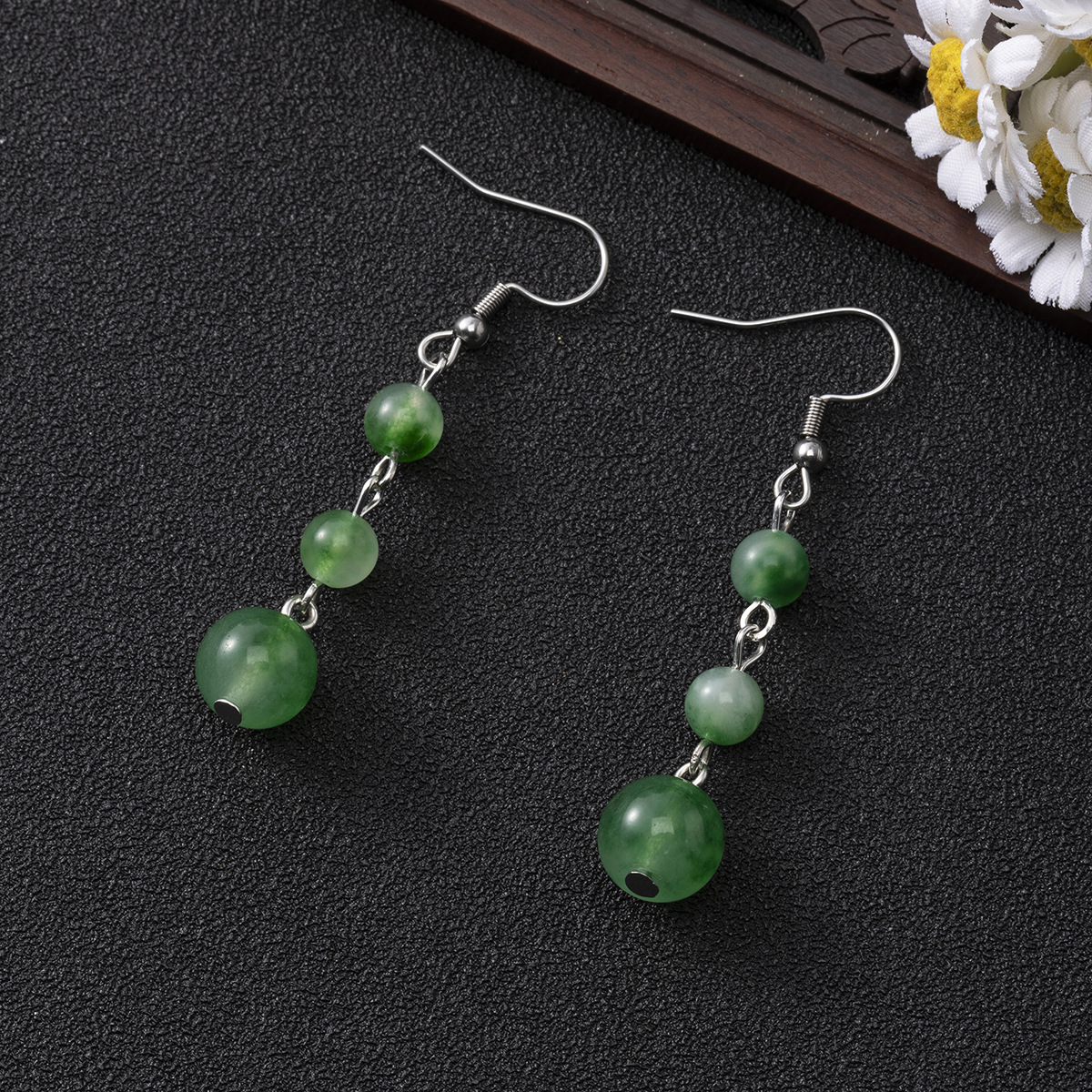green floating flower chalcedony