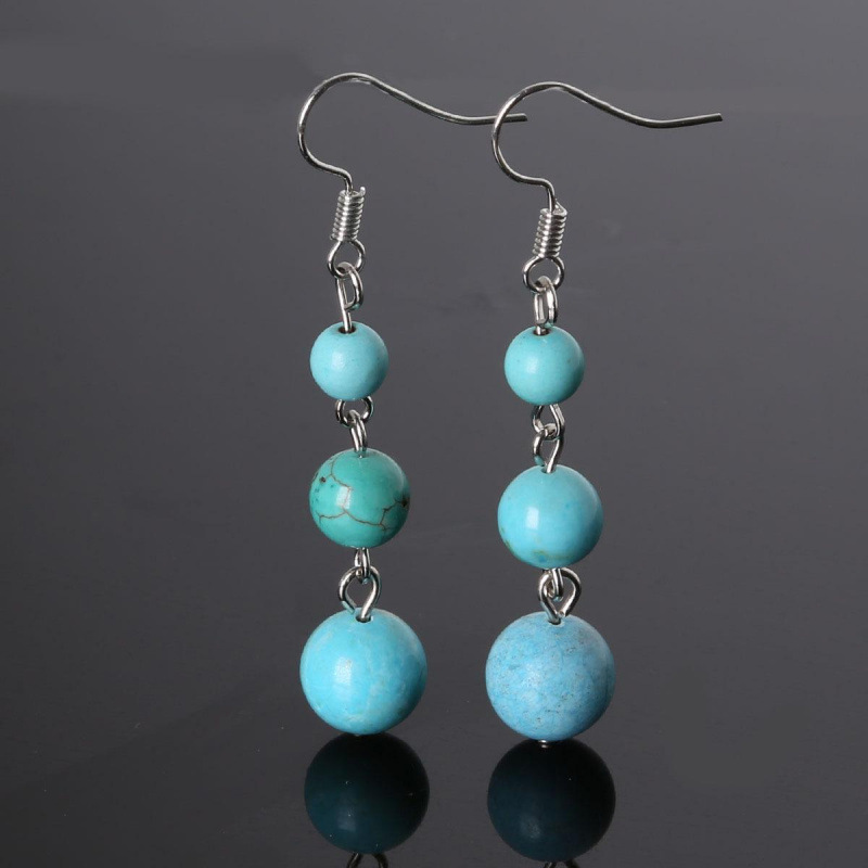 Turquoise ball earrings