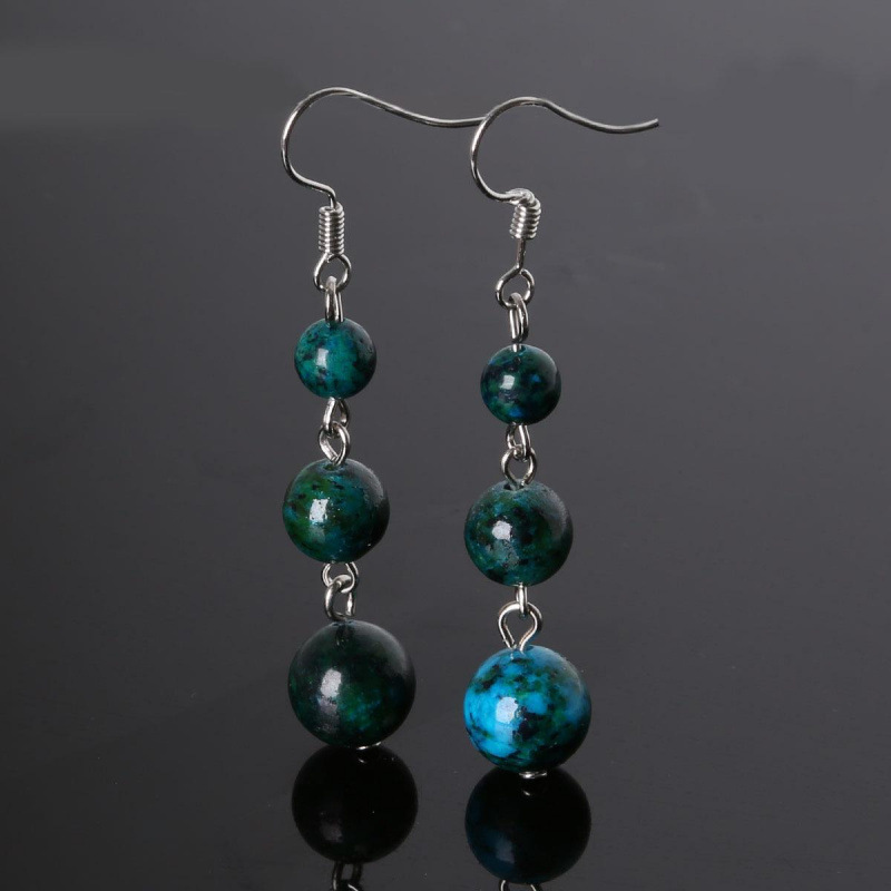 Phoenix stone ball earrings