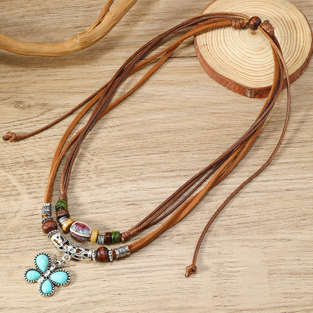 Turquoise butterfly pendant