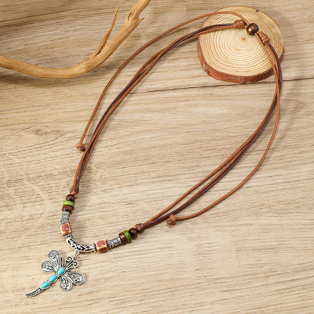 Turquoise dragonfly pendant