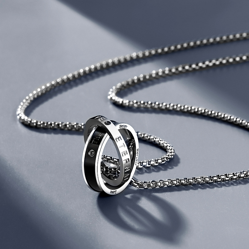 Black and white necklace 70cm