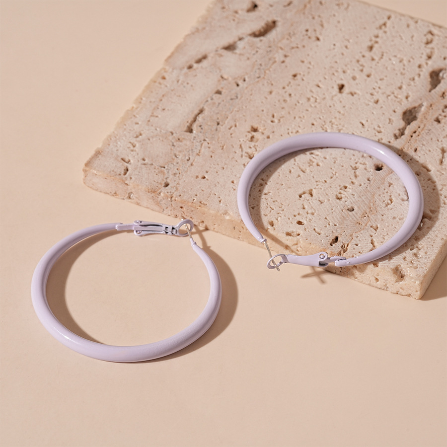 Silver Needle-Purple Ear Ring