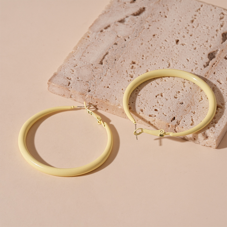 Silver Needle-Yellow Ear Ring