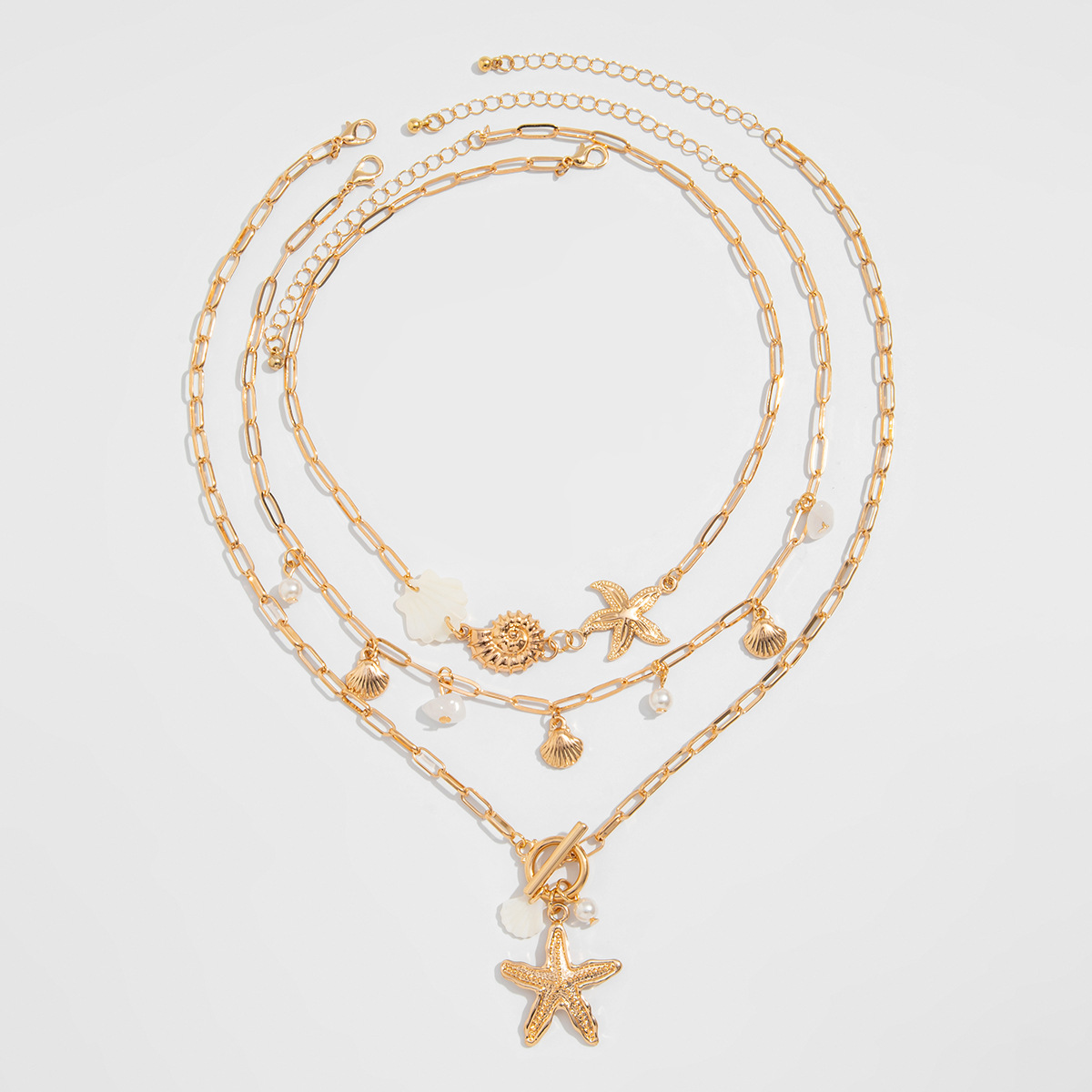 Necklace-gold (three-piece set)