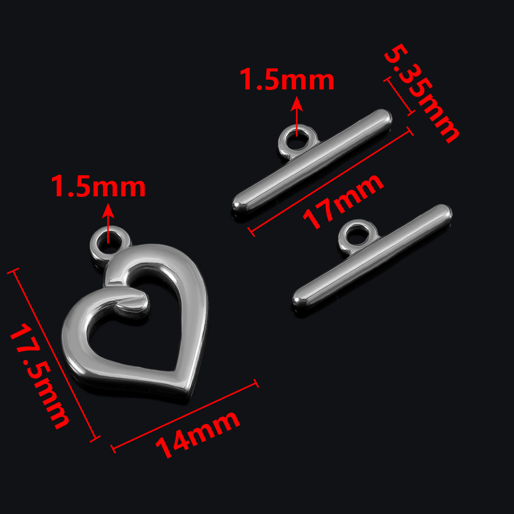 Steel color - Asymmetrical heart