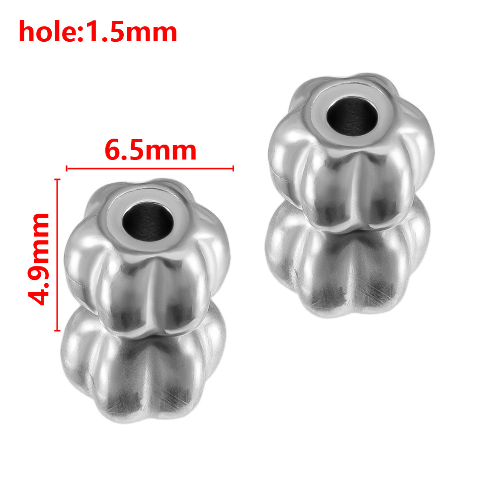 Steel color pumpkin beads-6.5mm