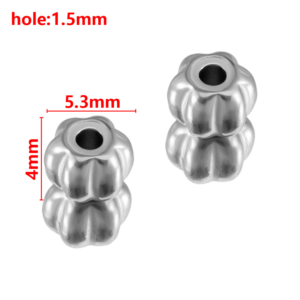 Steel color pumpkin beads-5.3mm
