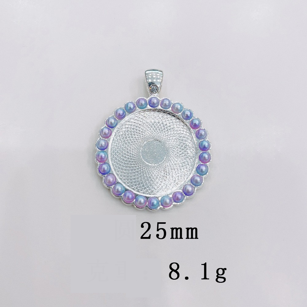 Silver round 25mm