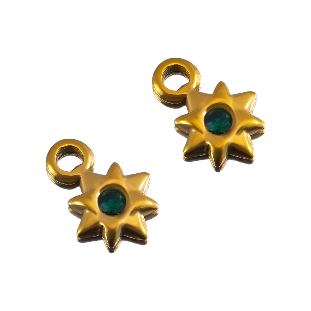 Gold-dark green-6mm