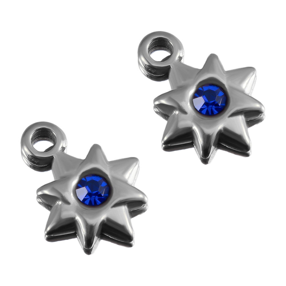 Steel color-sapphire blue-8mm