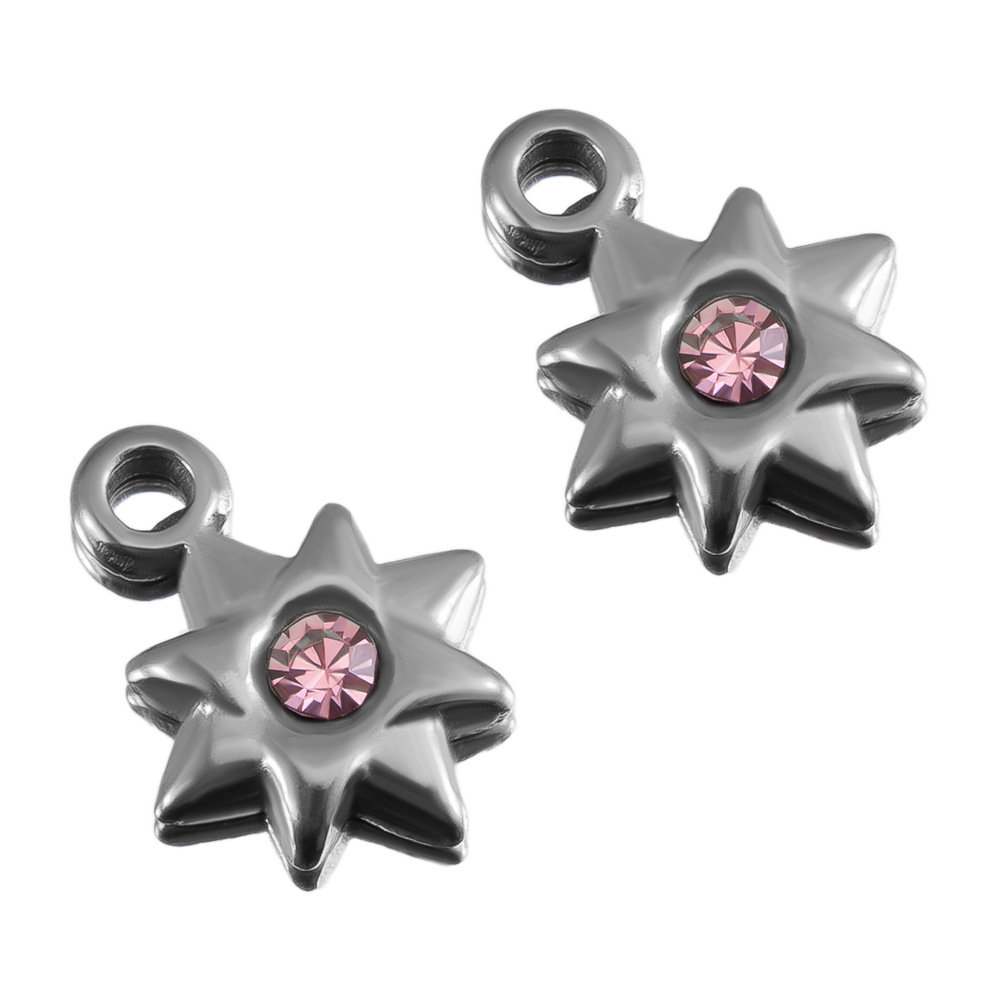 Steel color-pink-8mm