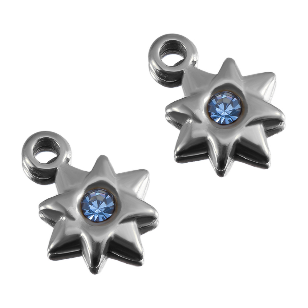 Steel color-light blue-8mm