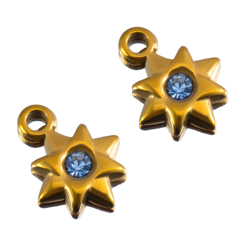 Gold-light blue-8mm