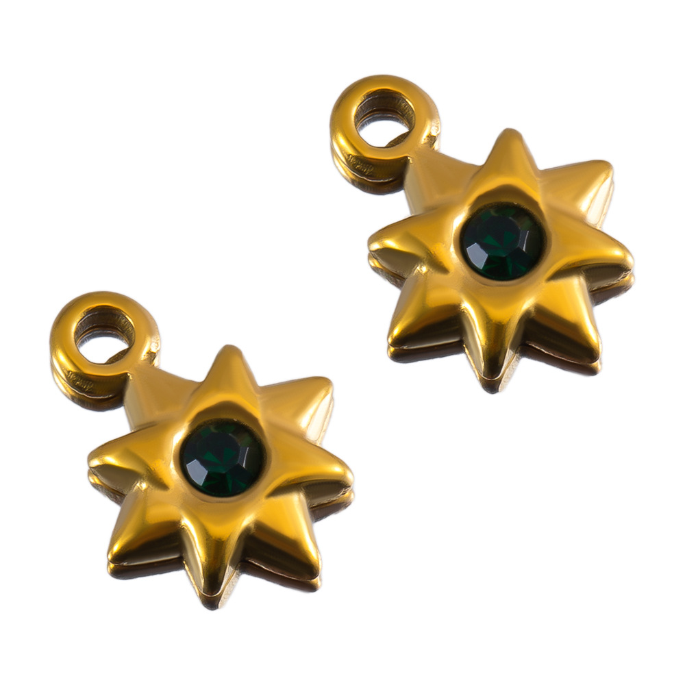 Gold-dark green-8mm