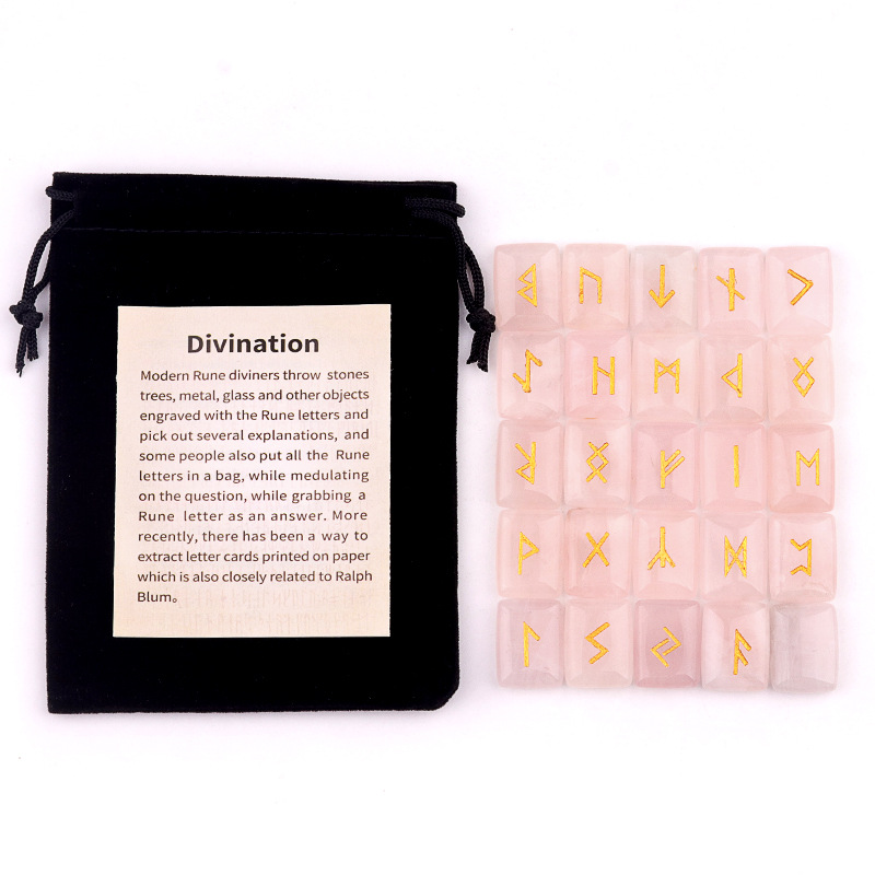 Rose quartz (25 pieces   flannel bag   instruction manual)