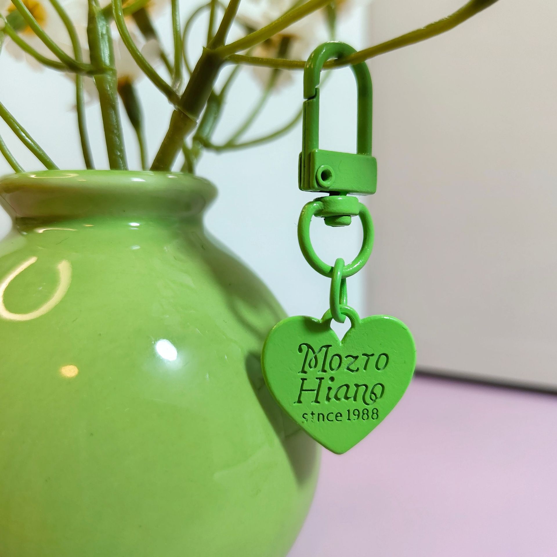 Green love door buckle