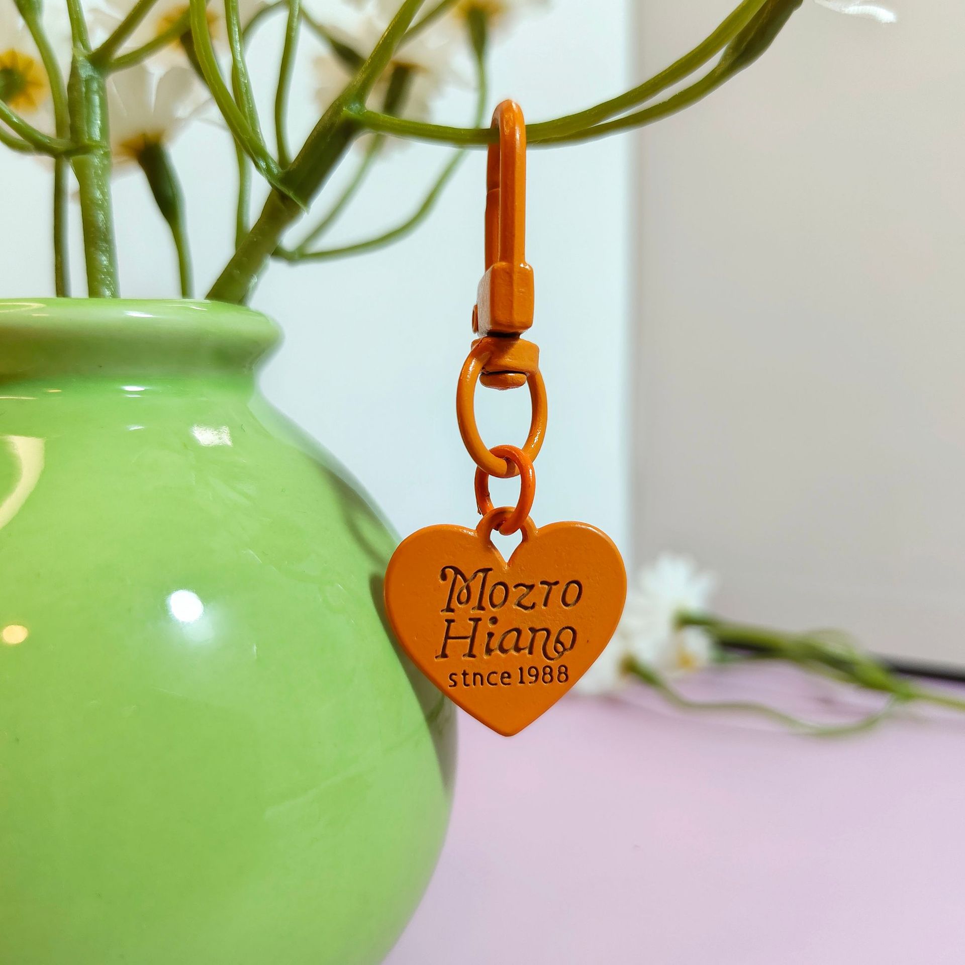 Orange love door buckle