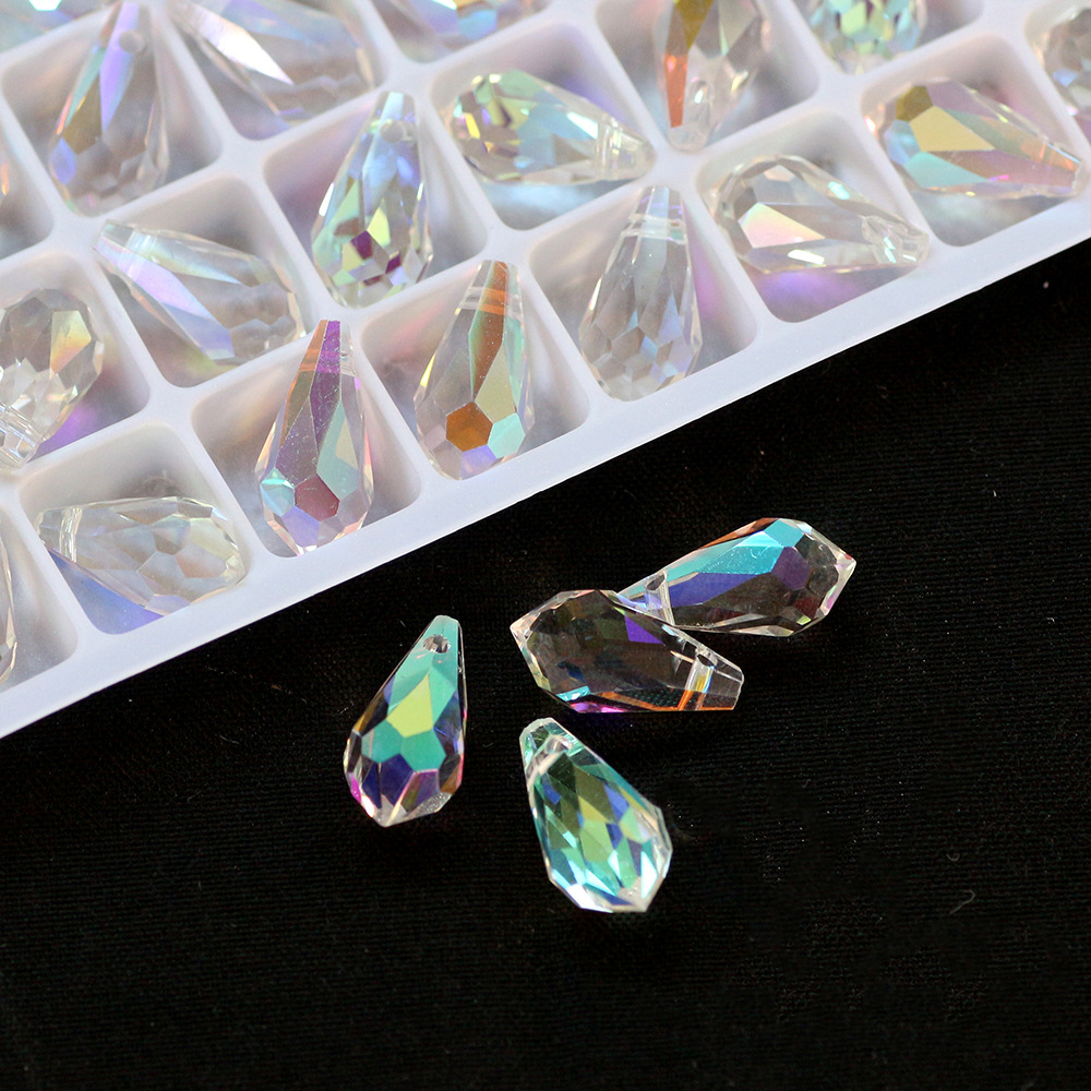 5.5x11mm pointed bottom water drop rainbow ab