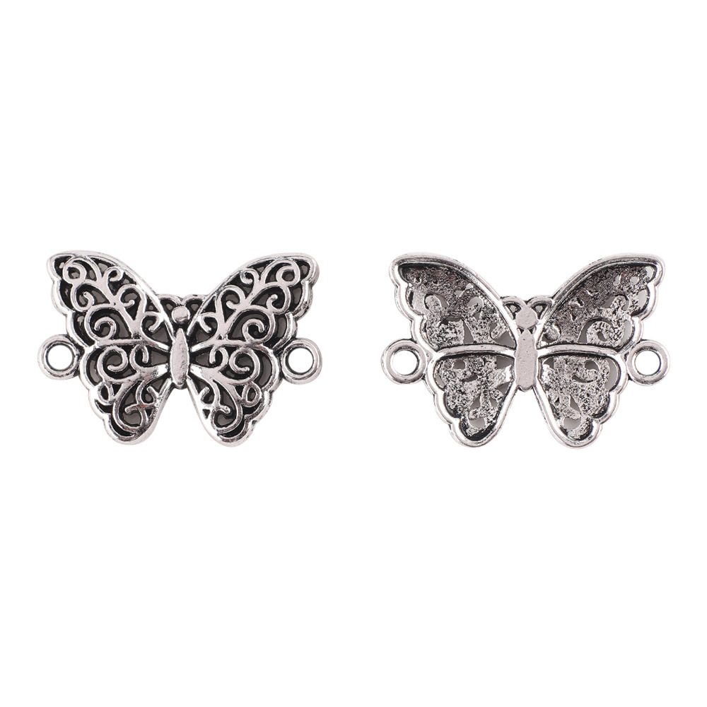 14x 20mm/ butterfly ancient silver