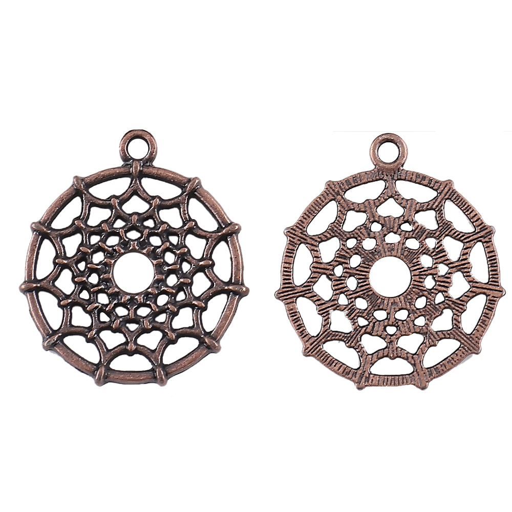 22x 22mm/ Round Dream Catcher Bronze