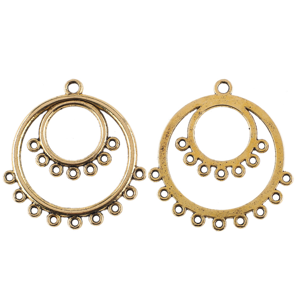 30x 30mm/ hollow ring ancient gold