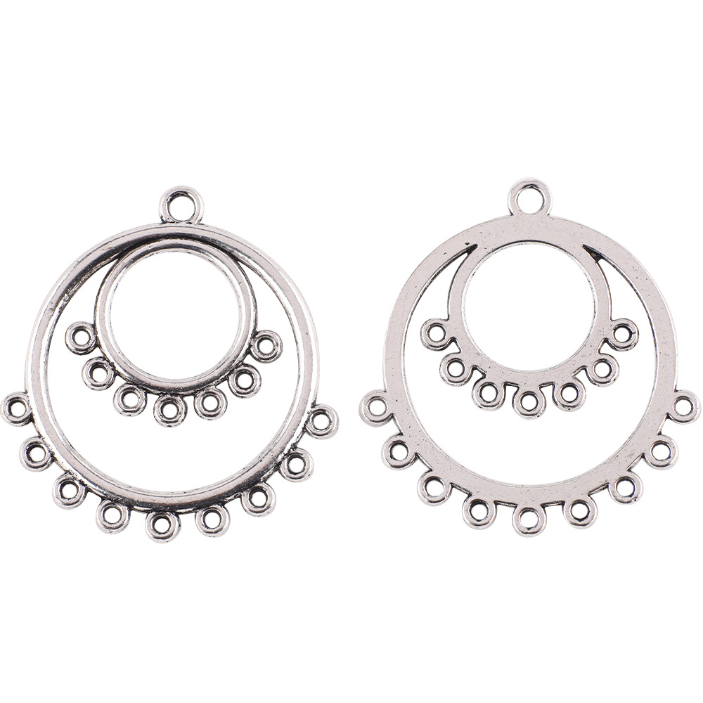 30x 30mm/ hollow ring ancient silver