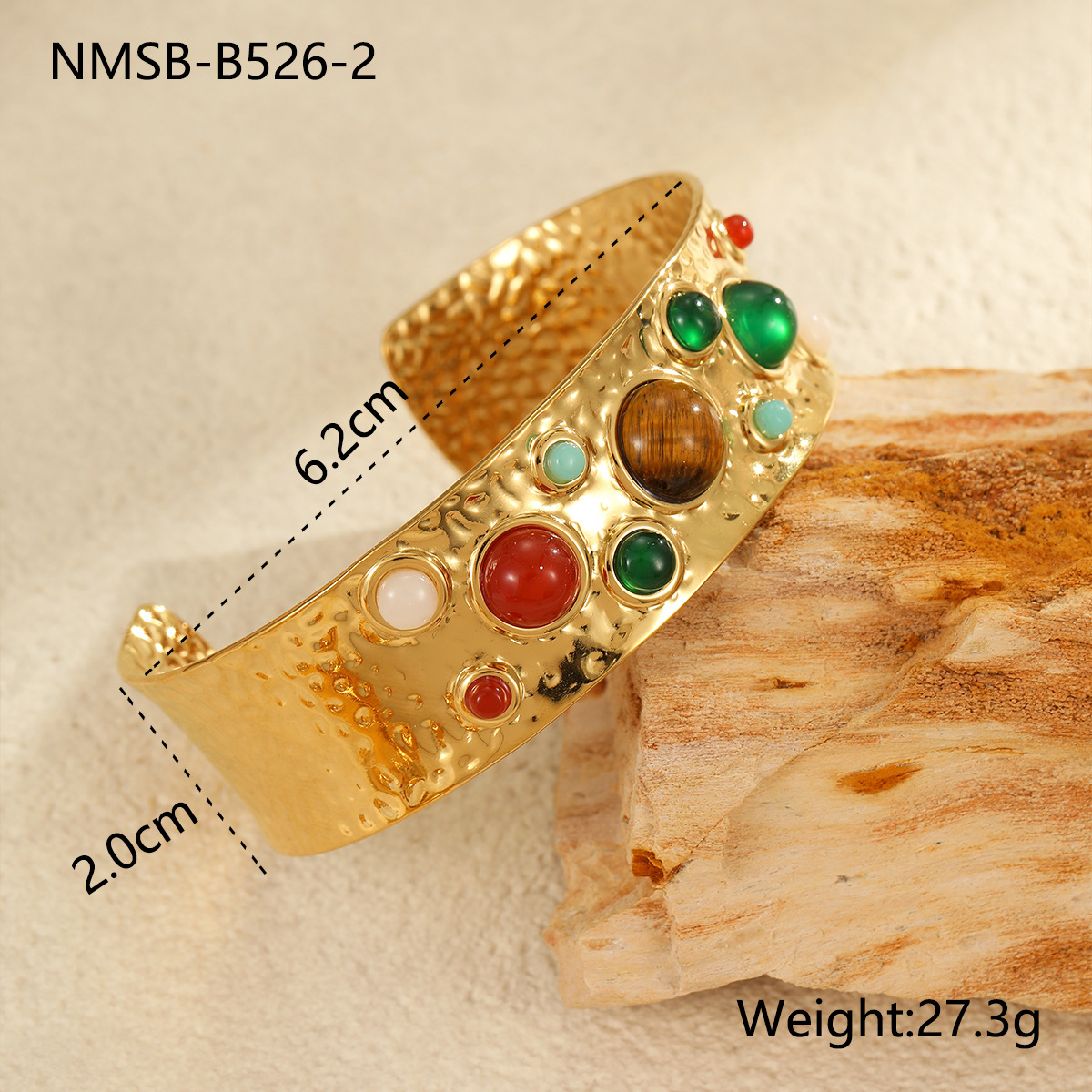 Nmsb-b526-2 tiger eye stone bracelet