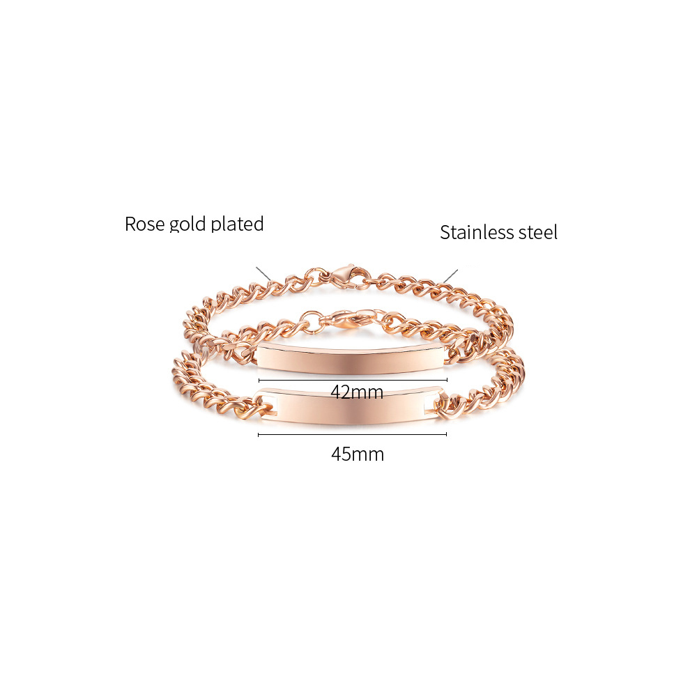 Rose Gold Plated Men's/230mm
