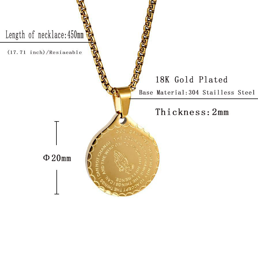 Gold 20mm (including chain)