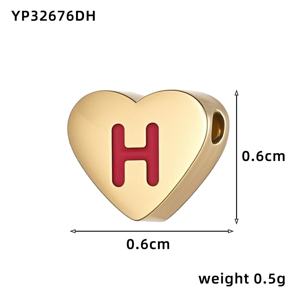 Love oil drop letter-h