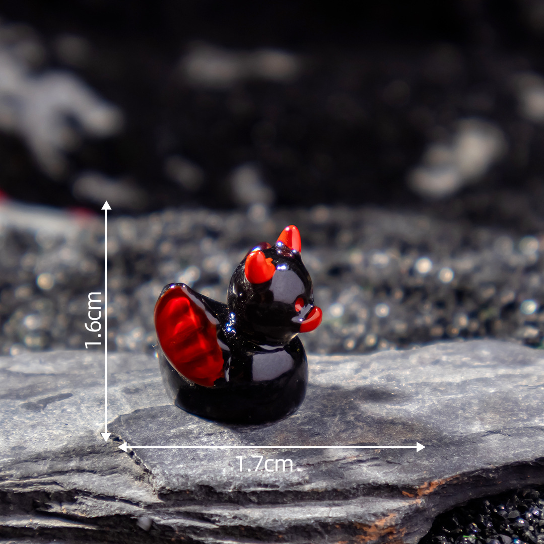 Devil duck solid black (with wings) no. 4