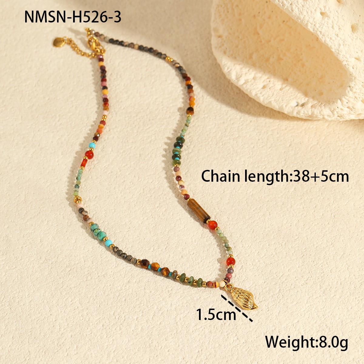 Nmsn-h526-3 conch pendant necklace