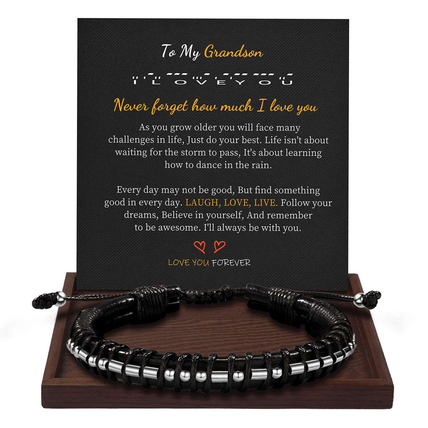Bracelet   To My Grandson card