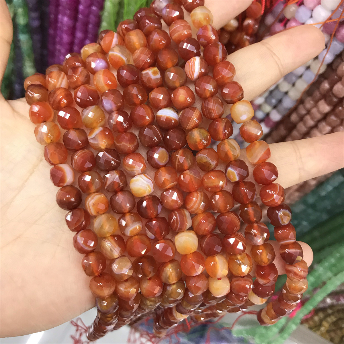 Sugar cube: 8mm red agate
