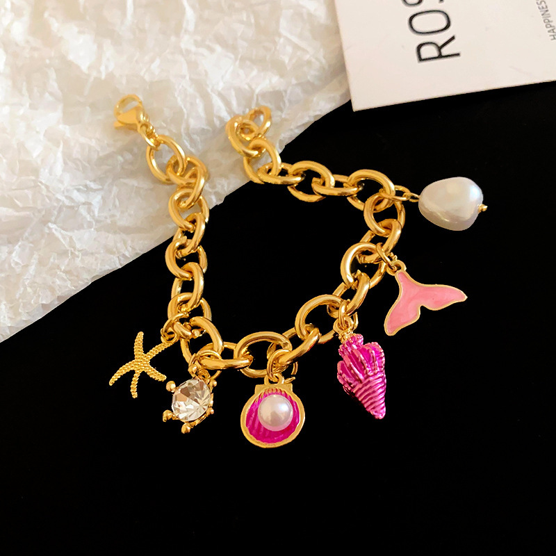 Purple Starfish Conch Bracelet