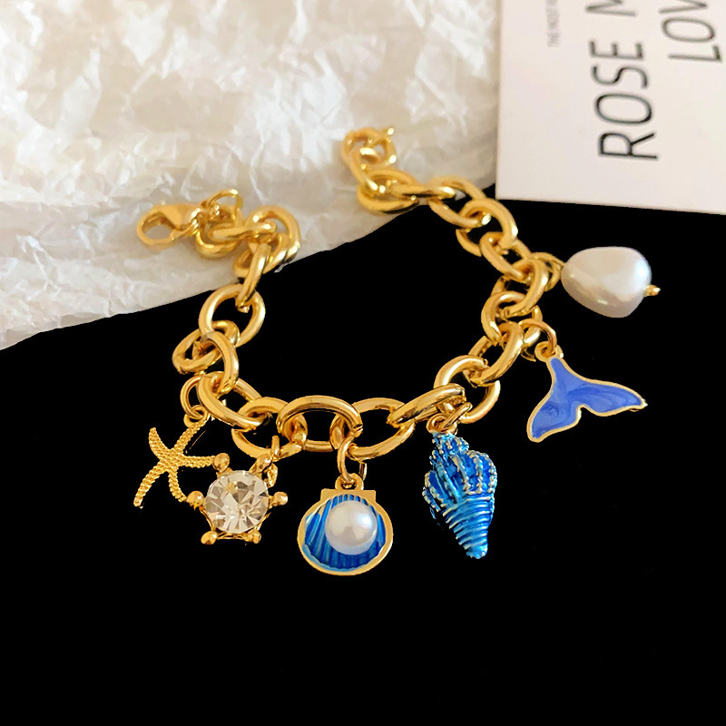 Blue Starfish Conch Bracelet