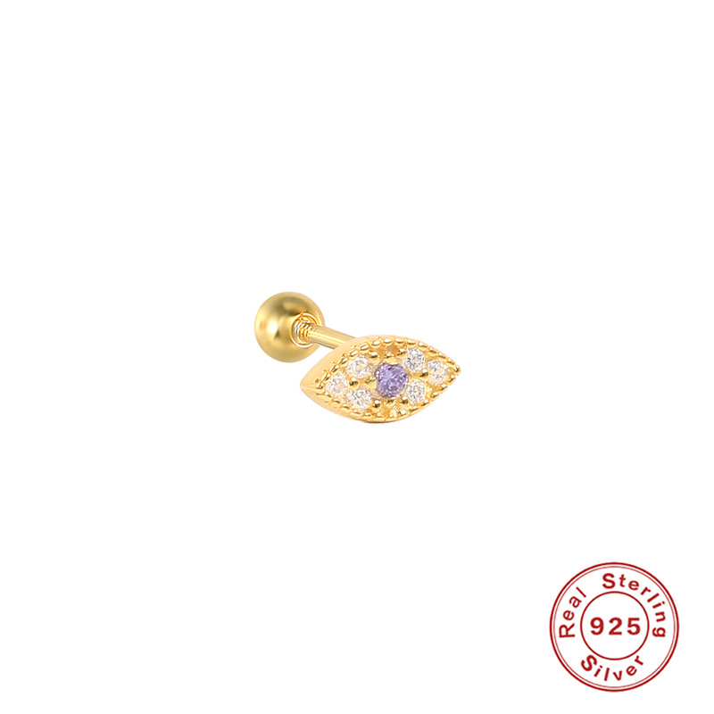 Gold Single-Purple Diamond