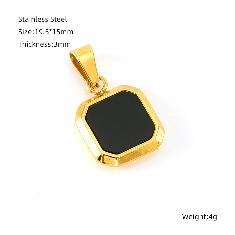 Gold black acrylic pendant