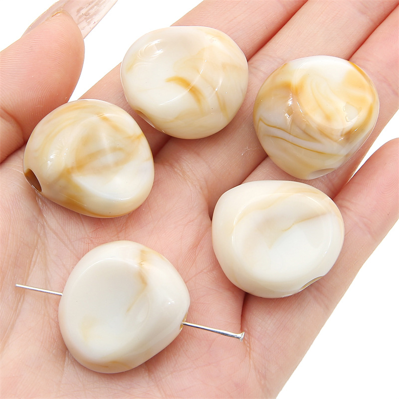 light brown special-shaped beads 26x 24mm/ aperture about 5mm 5/bag