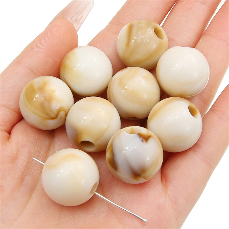 Large package light brown beads 20mm/ aperture about 5mm 5/pack 500g/