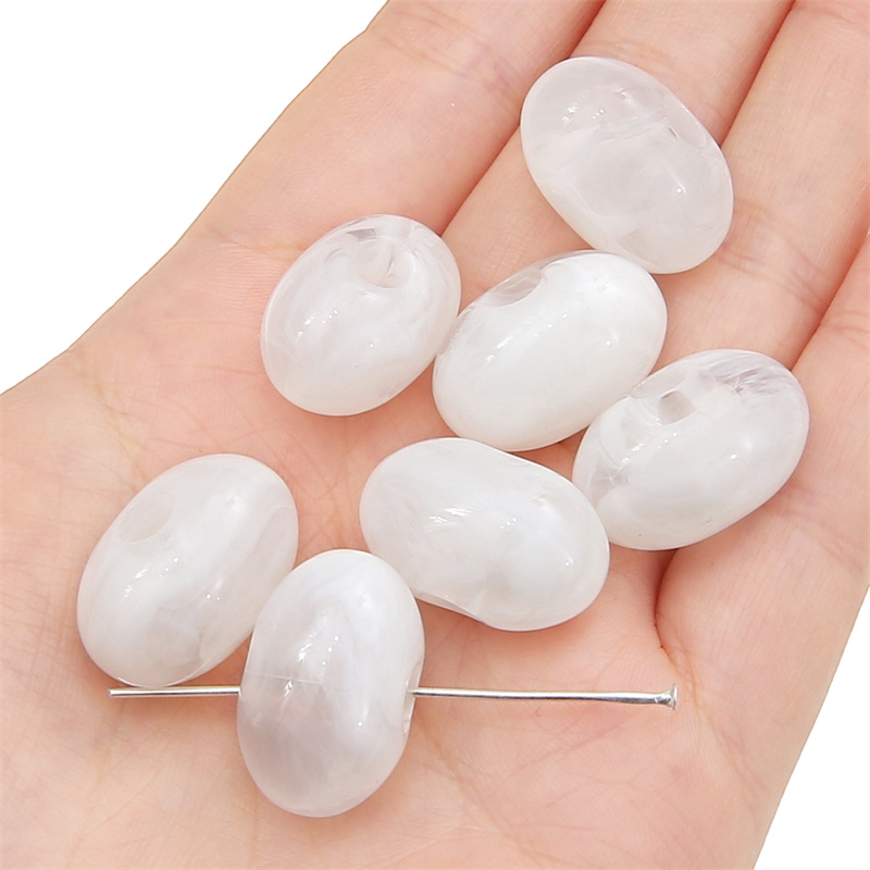 Large package white large Ebe beads 21x 14mm/ aperture about 5mm 500 g/bag