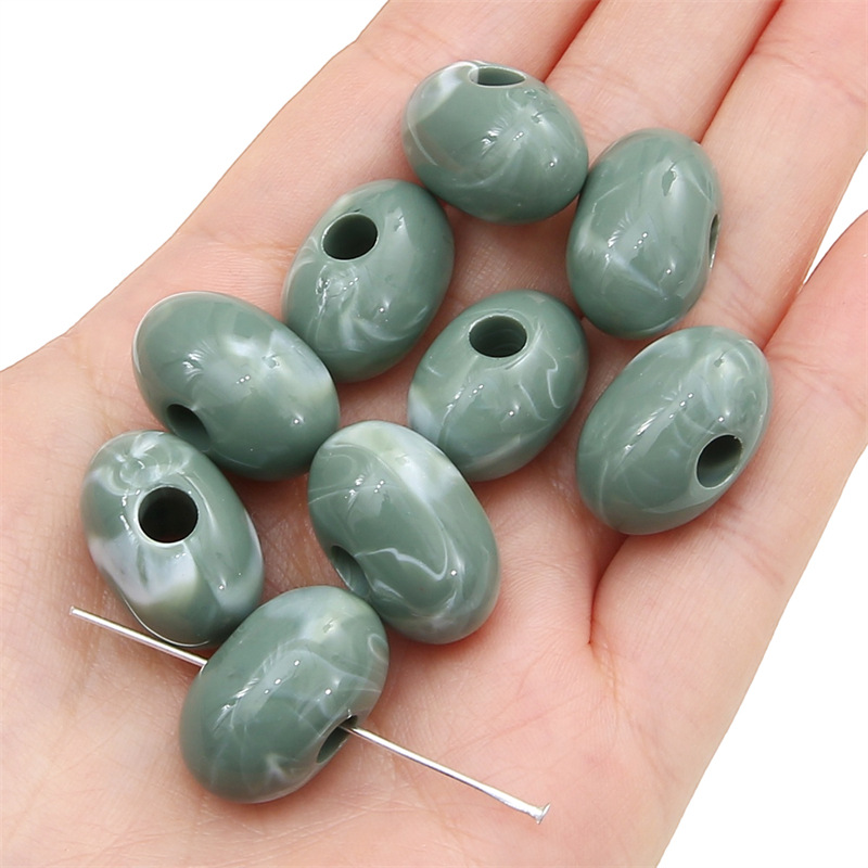 Large package gray green large ibei beads 21x 14mm/ aperture about 5mm 500 g/bag