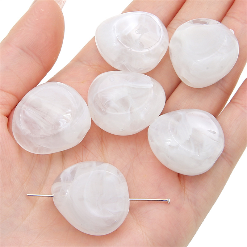 Large package white special-shaped beads 26x 24mm/ aperture about 5mm 500 g/bag about 9