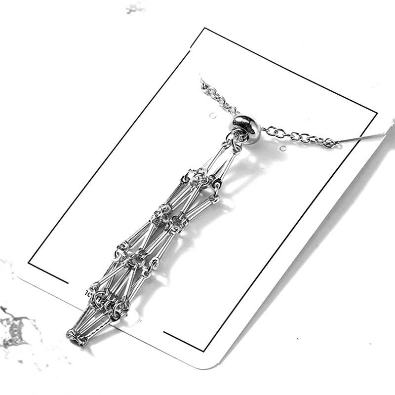 6cm/Silver large mesh pocket
