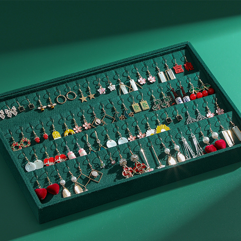 [Earring plate] Green [no cover tray]]