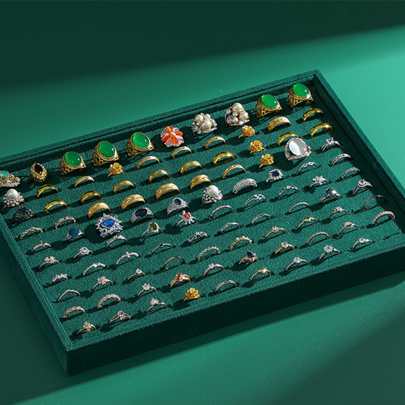[Hundred Ring Plate] Green [Uncovered Tray]]