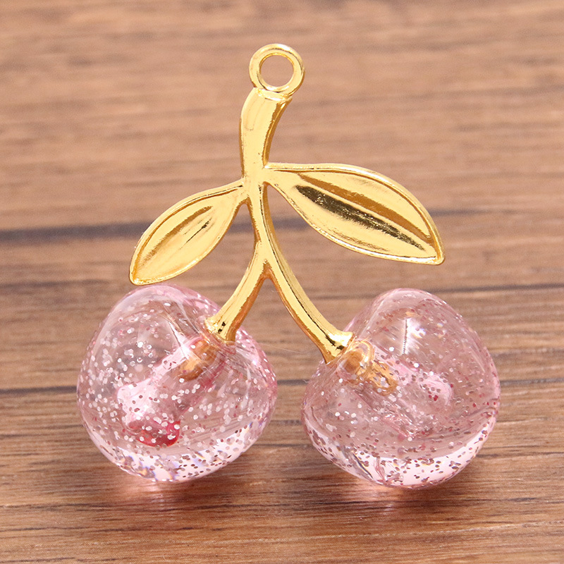 Golden and pink cherries