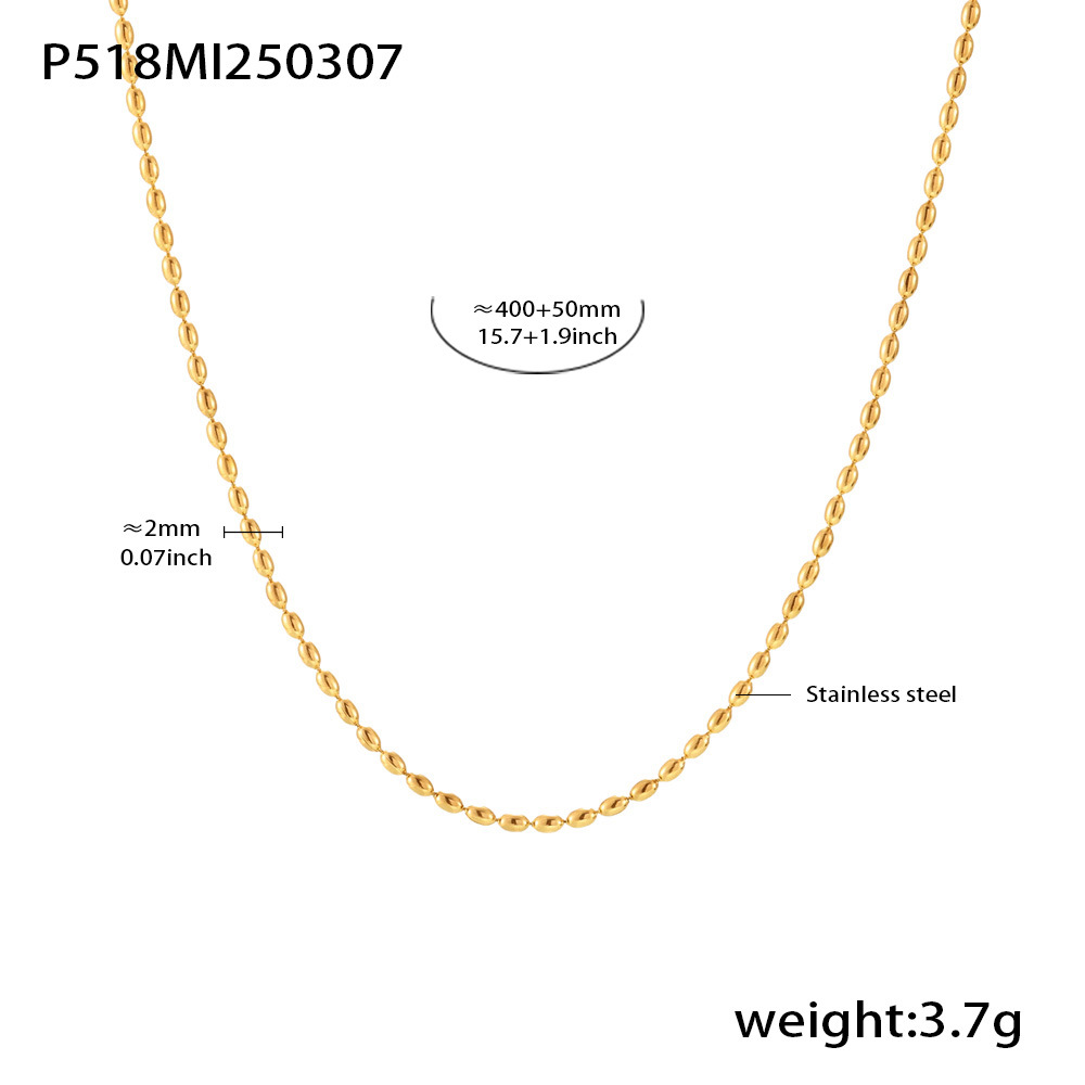 P518-golden rice bead chain